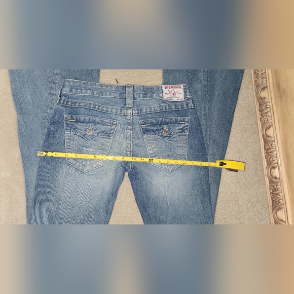 True Religion Lace-Up Cassidy Jean sz 26 x 35 long length Extrawide Leg Opening - Picture 2 of 12